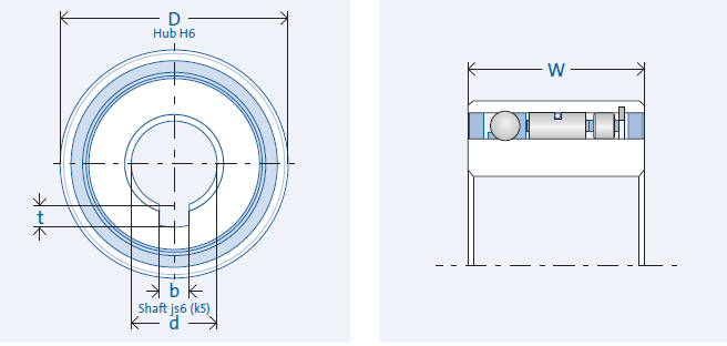 Rolamentos de embreagem de uma única direção de freewheel completos FND442Z série FND 1
